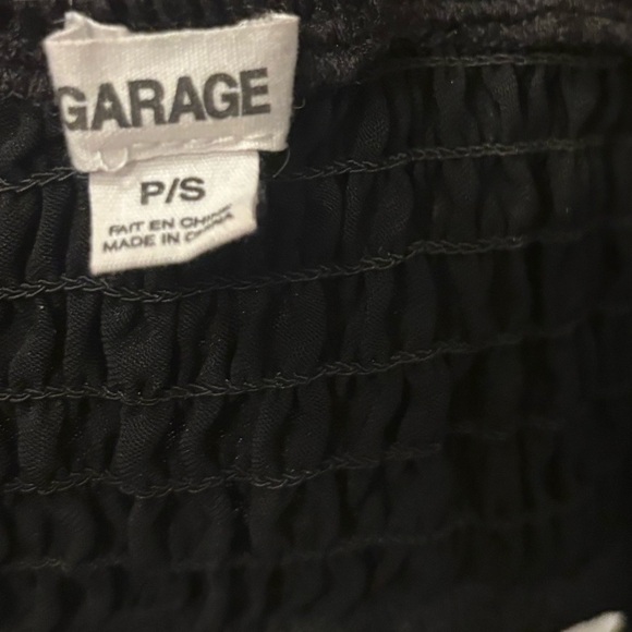 Garage Plunging Halter Backless Black Satin Halter Top Sz S - Picture 4 of 4